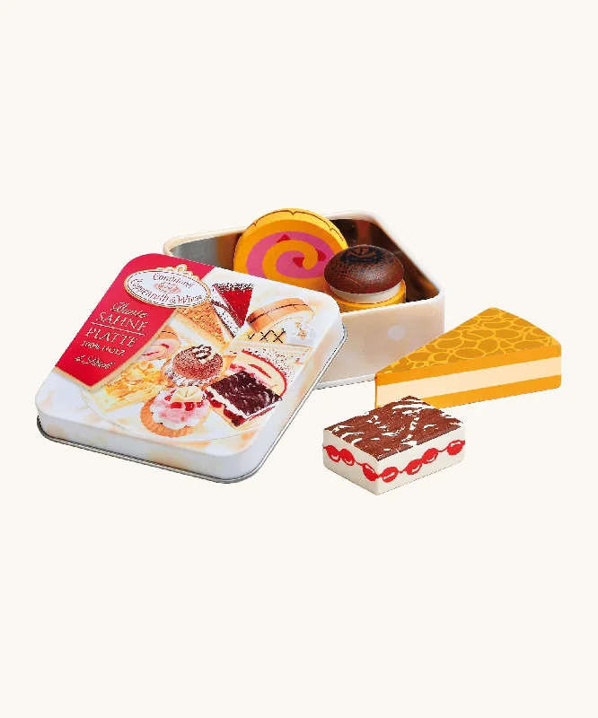 Erzi Toy Cream Pastries in a Tin