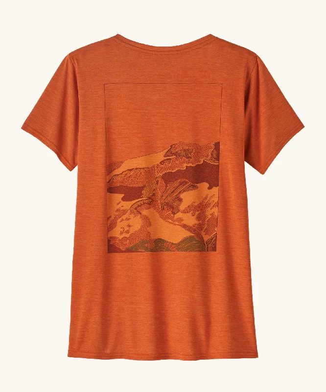 Patagonia Women's Cap Cool Daily Graphic Shirt - Lands Redtail Rust