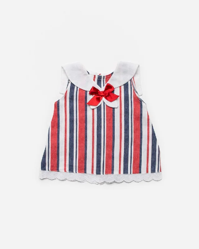 Baby girls stripes red summer dress