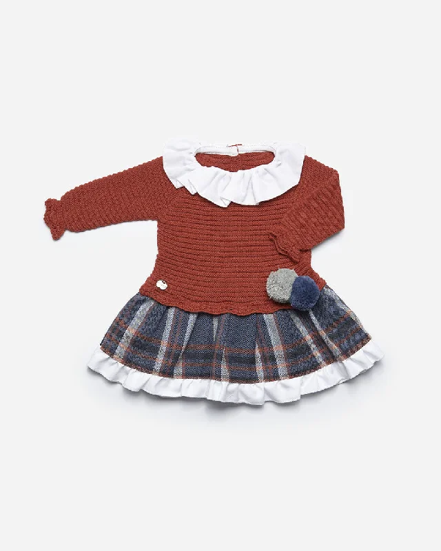 BABY GIRLS DRESS POM POM LOW WAIST