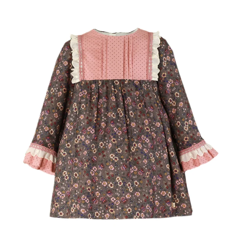 PINK FALL COLORS GIRL DRESS