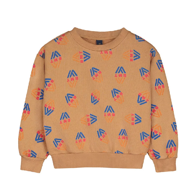 Bonmot Wood Allover Rhombus Sweatshirt