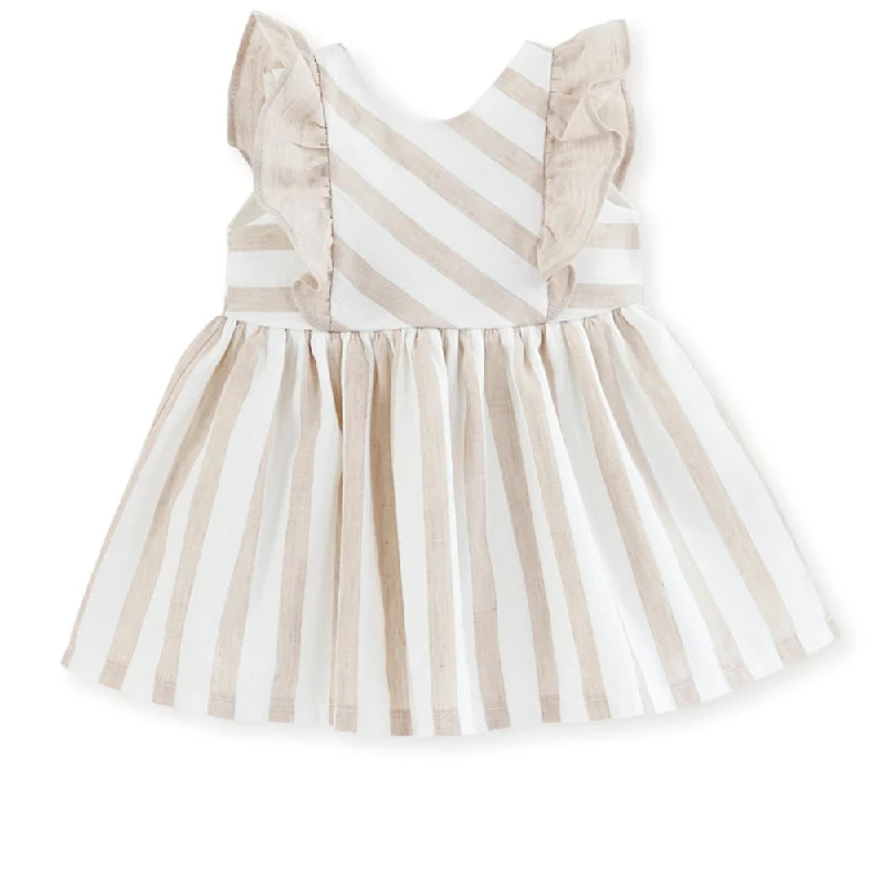 BABY GIRLS BEIGE STRIPES TULUM