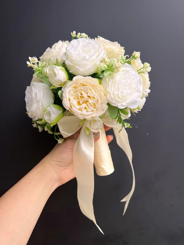 1pc Women Bow Decor Romantic Bouquet For Wedding