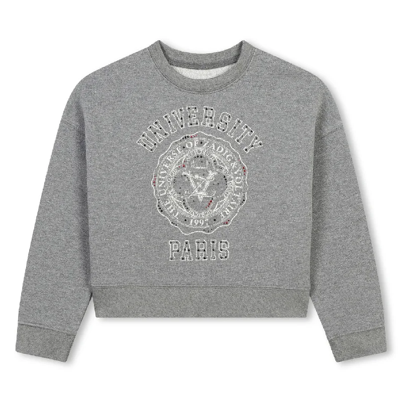 Zadig and Voltaire Grey University Sweatshirt