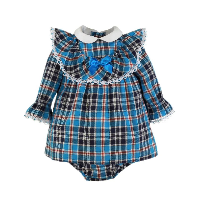 BLUE CHECK BABY DRESS