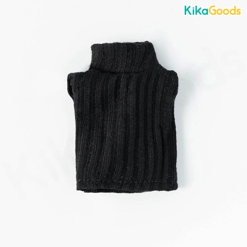 Black Mid Collar Sweater