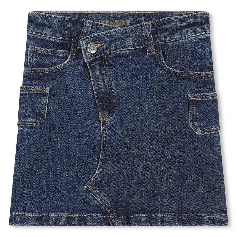 Zadig and Voltaire Double Stone Brush Denim Skirt