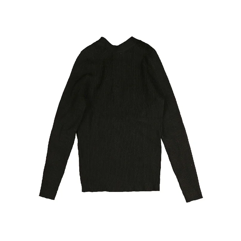 HEV Black Mock Neck Sweater