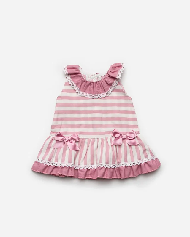 Girls stripes ruffles summer dress