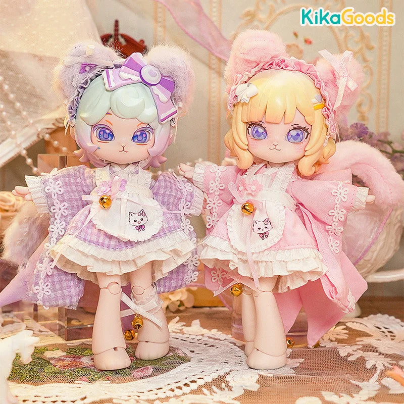 Dessert Series Strawberry Tart & Taro Flavored Square Cake 1/12 BJD Limited Clothing Set