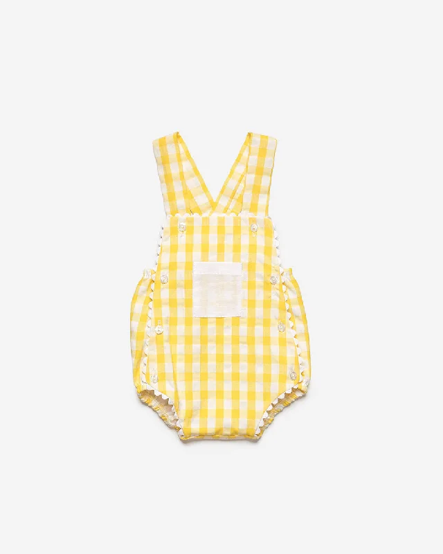 BABY SQUARED PRINT OVERALL WITH POCKET