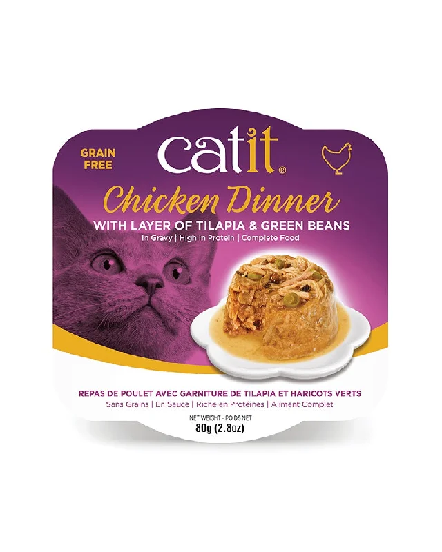 Catit Chicken Dinner with Tilapia & Green Beans Wet Cat Food 2.8oz