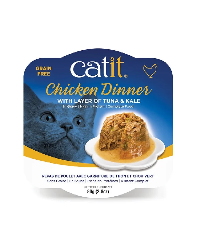 Catit Chicken Dinner with Tuna & Kale Wet Cat Food 2.8oz