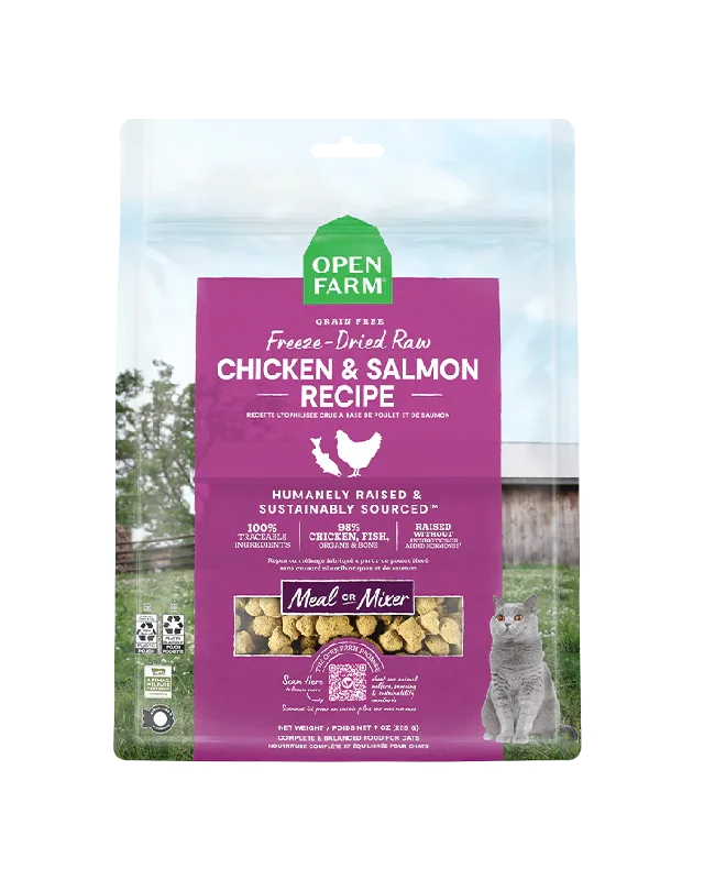 Open Farm Chicken & Salmon Freeze-Dried Raw Cat Food 3.5oz