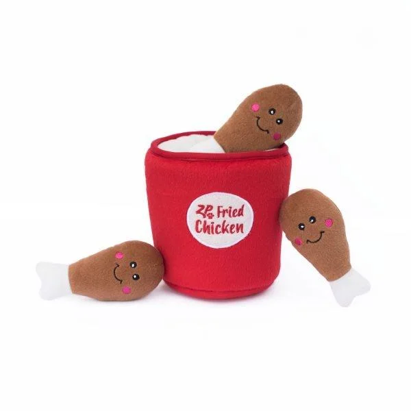 ZippyPaws Zippy Burrow Chicken Bucket Hide & Seek Puzzle Dog Toy (Puzzle Dog Toy)