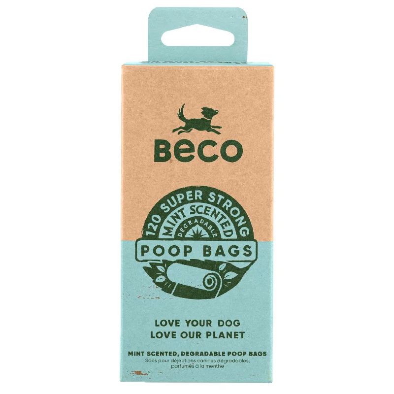 Beco Eco-Friendly Degradable Mint Scented Dog Poop Bags 120pk