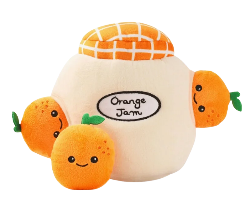 Hugsmart Food Party - Orange Jam Interactive Dog Toy