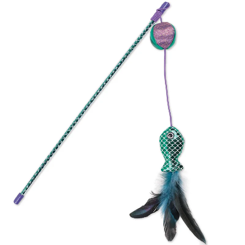 Kazoo Ripple Fish Play and Chase Wand Cat Toy