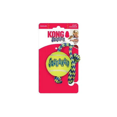 KONG Air Squeaker Tennis Balls on a Rope Medium