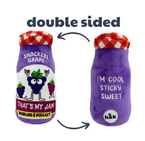 Lulubelles Power Plush Snackers Grape Jam Dog Toy -