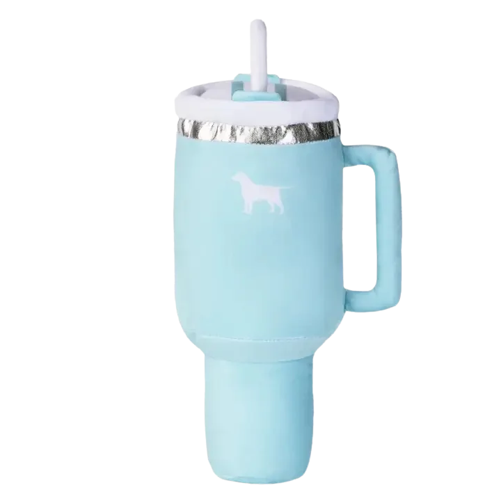 PUPROAR Pup Cup Tumbler Plush Dog Toy - Mint Green