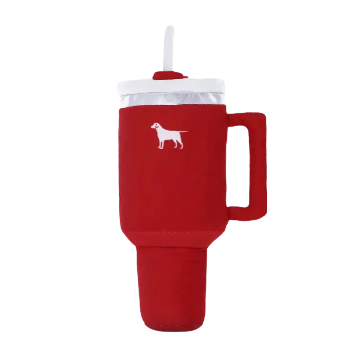 PUPROAR Pup Cup Tumbler Plush Dog Toy - Ruby Red