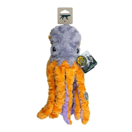 Tall Tails Octopus Squeak-Crinkle Inner Rope Plush Dog Toy