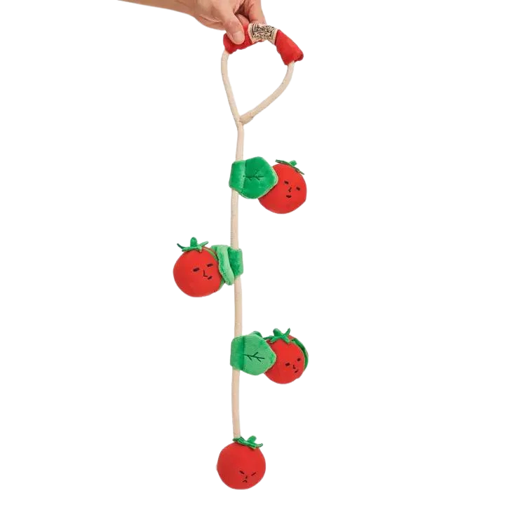 the furryfolks Cherry Tomato Nose Work & Tug Toy