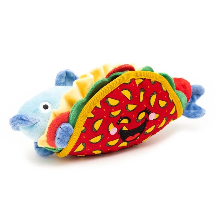 The Worthy Dog Fish Taco Plush Dog Toy