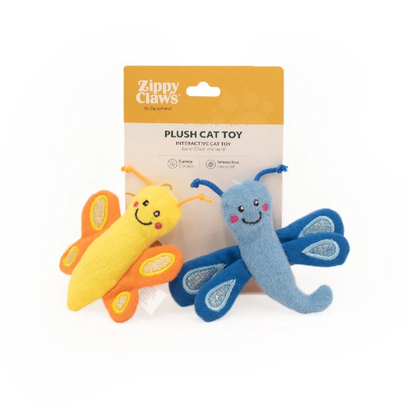 Zippy Paws Zippy Claws Catnip Butterfly and Dragonfly Cat Toy 2 Pack