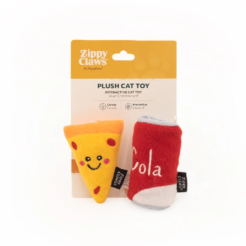 Zippy Paws Zippy Claws NomNomz Pizza and Cola Cat Toy 2 Pack