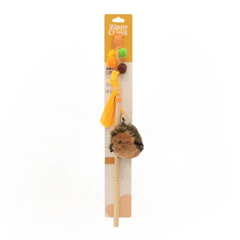 Zippy Pawz Zippy Claws Catnip ZippyStick Hedgehog Wand Cat Toy