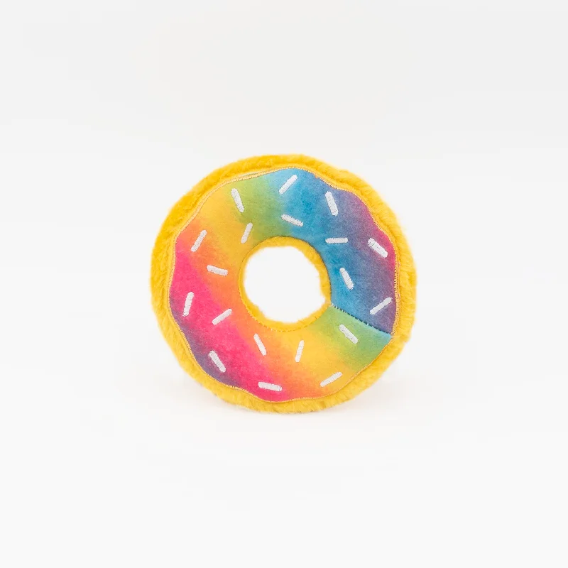 Zippy Squeaky Dog Toy, Donutz Rainbow