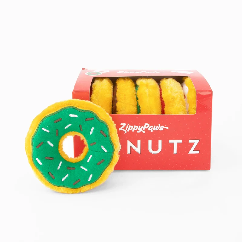 Zippy Squeaky Dog Toy, Miniz Donutz Holiday Gift Box